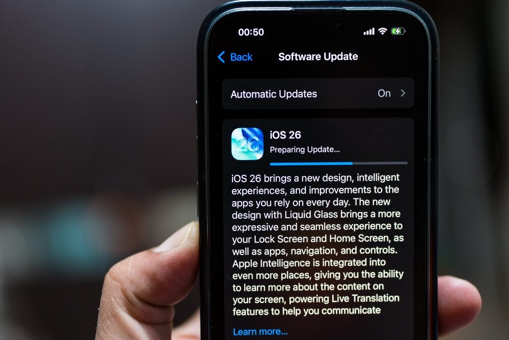 Screenshot della beta 2 di iOS 27.2